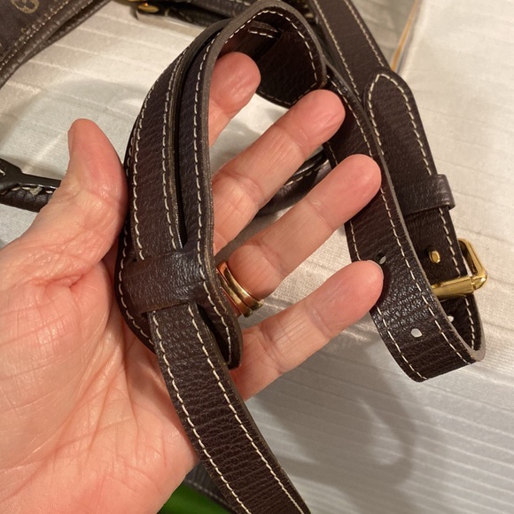 Louis Vuitton Besace Angele Mini Lin Ebene W/COA and Crossbody Strap 2 way - Picture 13 of 16